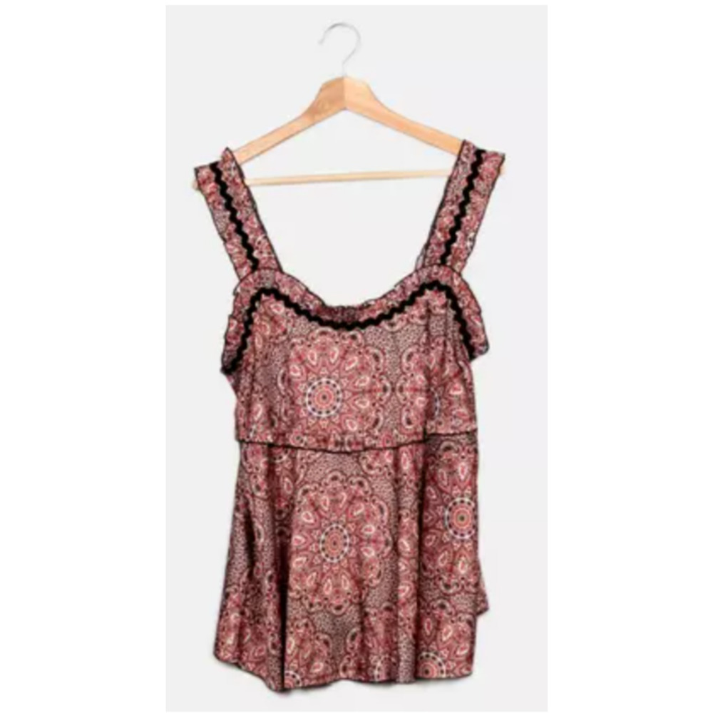NEW LAUREN VIDAL Sleeveless Top Paisley SMALL‎ NWT